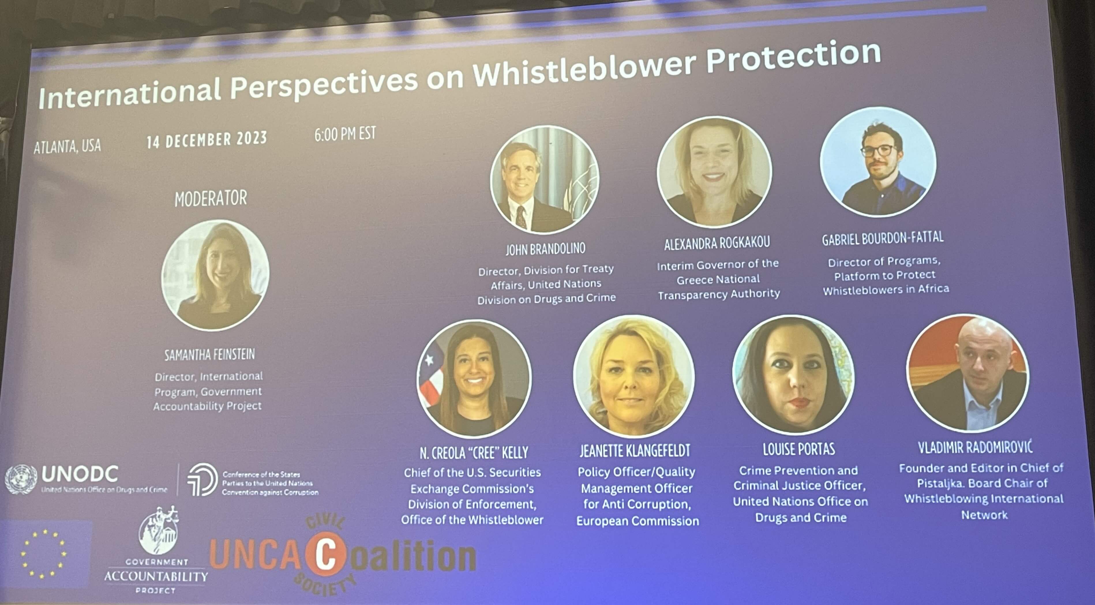 αφίσα με πρόσωπα ομιλητών